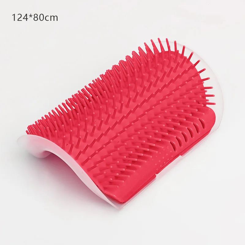 MyPetStop™ Self-Grooming Cat Brush – Corner & Wall-Mounted Massager with Catnip