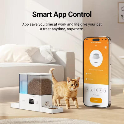 MyPetStop Smart Automatic Pet Feeder & Water Fountain with WIFI App Control - 8.5L Capacity for Dogs & Cats