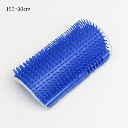 MyPetStop™ Self-Grooming Cat Brush – Corner & Wall-Mounted Massager with Catnip