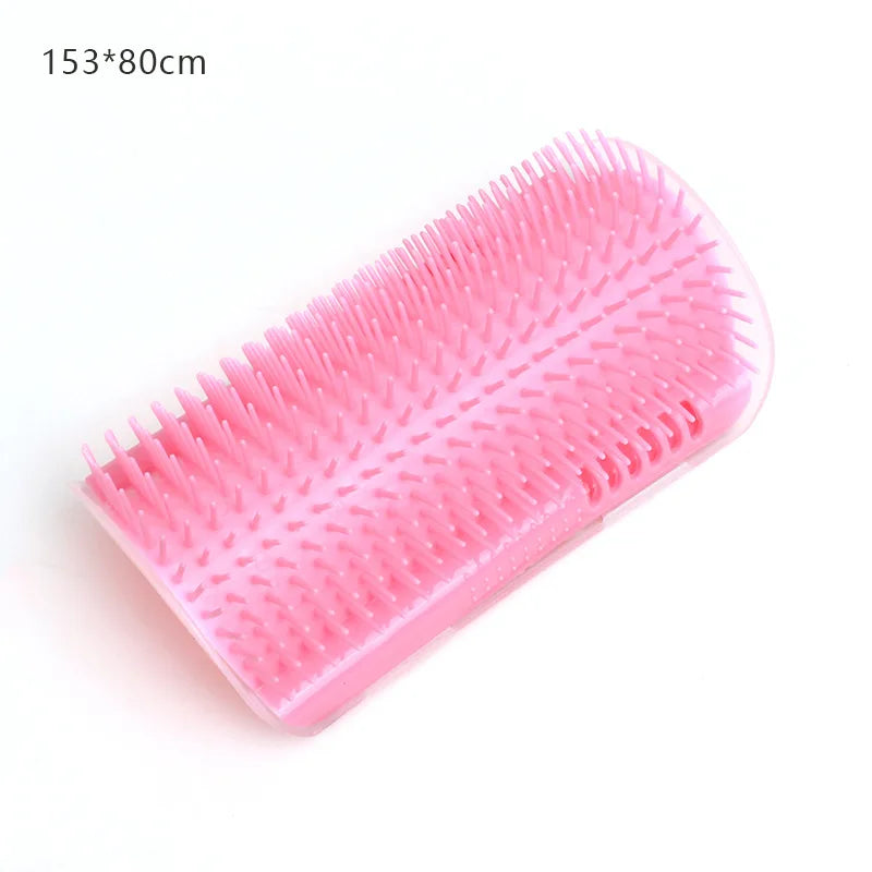 MyPetStop™ Self-Grooming Cat Brush – Corner & Wall-Mounted Massager with Catnip