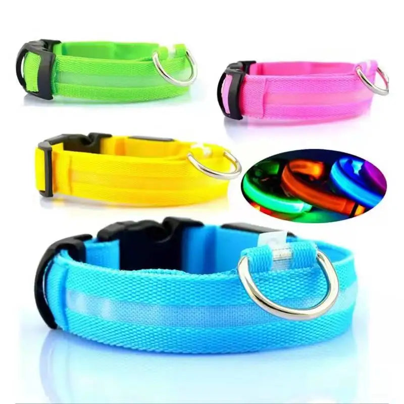 MyPetStop™ GlowGuard USB LED Dog Collar – High Visibility Night Safety Collar for Dogs & Pets