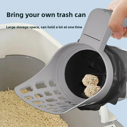 MyPetStop™ CleanScoop Pro 2-in-1 Cat Litter Scoop with Built-In Waste Bag Dispenser