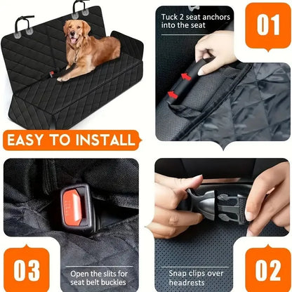 MyPetStop™ Waterproof Dog Car Seat Cover – Ultimate Backseat Protector