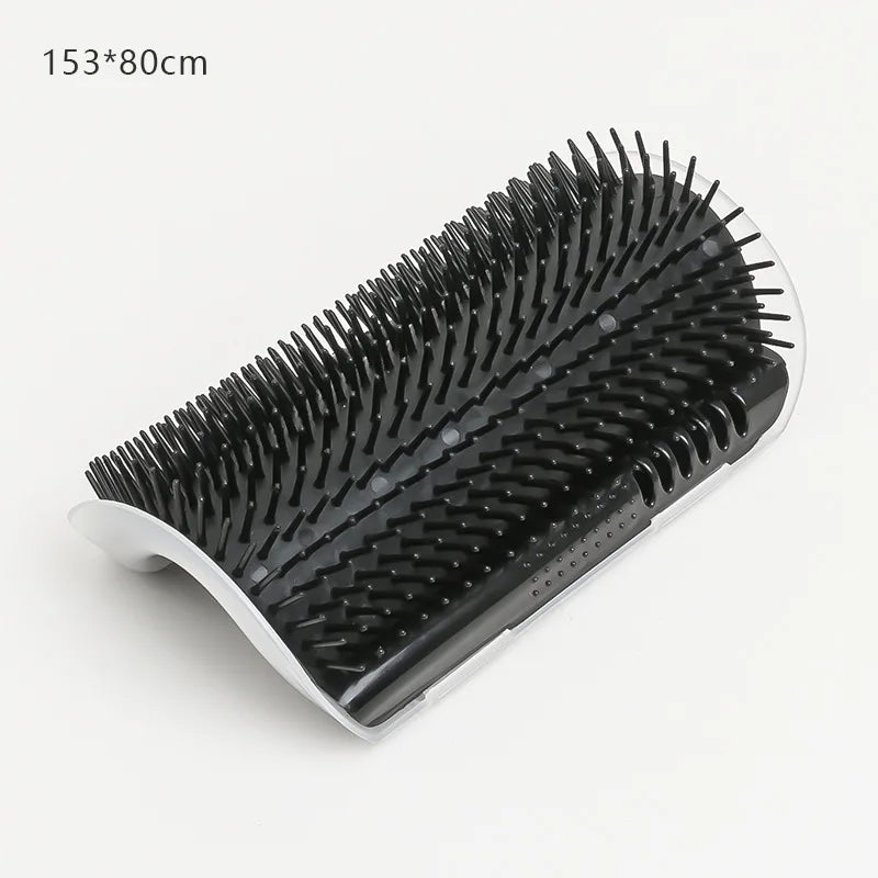 MyPetStop™ Self-Grooming Cat Brush – Corner & Wall-Mounted Massager with Catnip