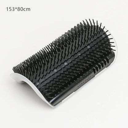 MyPetStop™ Self-Grooming Cat Brush – Corner & Wall-Mounted Massager with Catnip