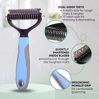 MyPetStop™ CleanGlide Deshedding Brush for Cats & Dogs