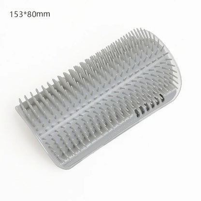 MyPetStop™ Self-Grooming Cat Brush – Corner & Wall-Mounted Massager with Catnip