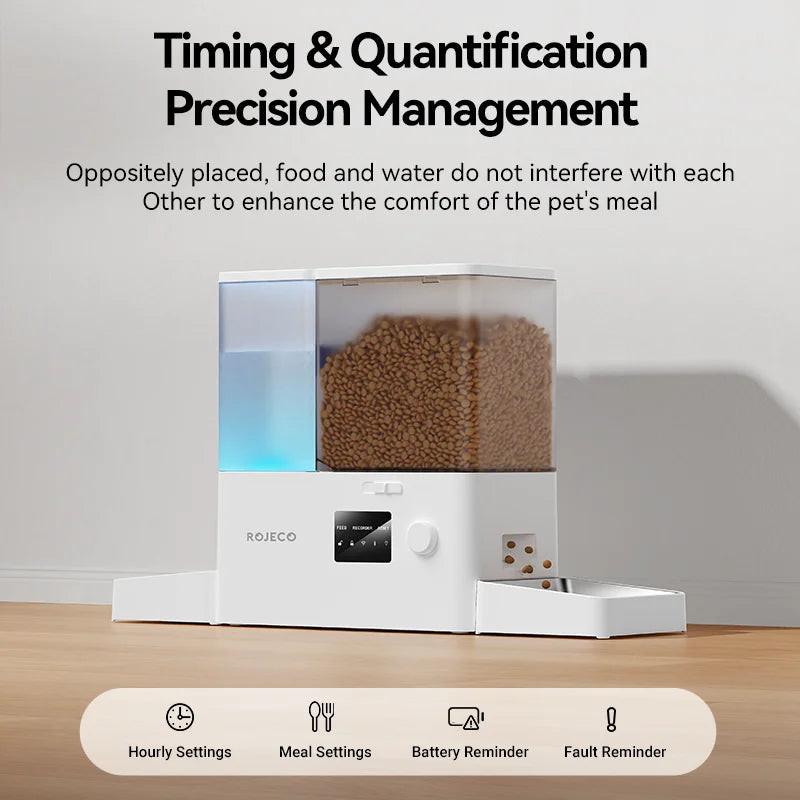 MyPetStop Smart Automatic Pet Feeder & Water Fountain with WIFI App Control - 8.5L Capacity for Dogs & Cats