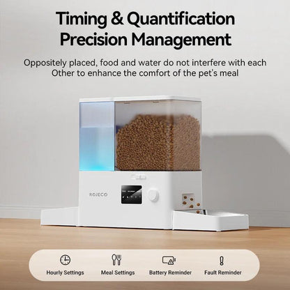 MyPetStop Smart Automatic Pet Feeder & Water Fountain with WIFI App Control - 8.5L Capacity for Dogs & Cats